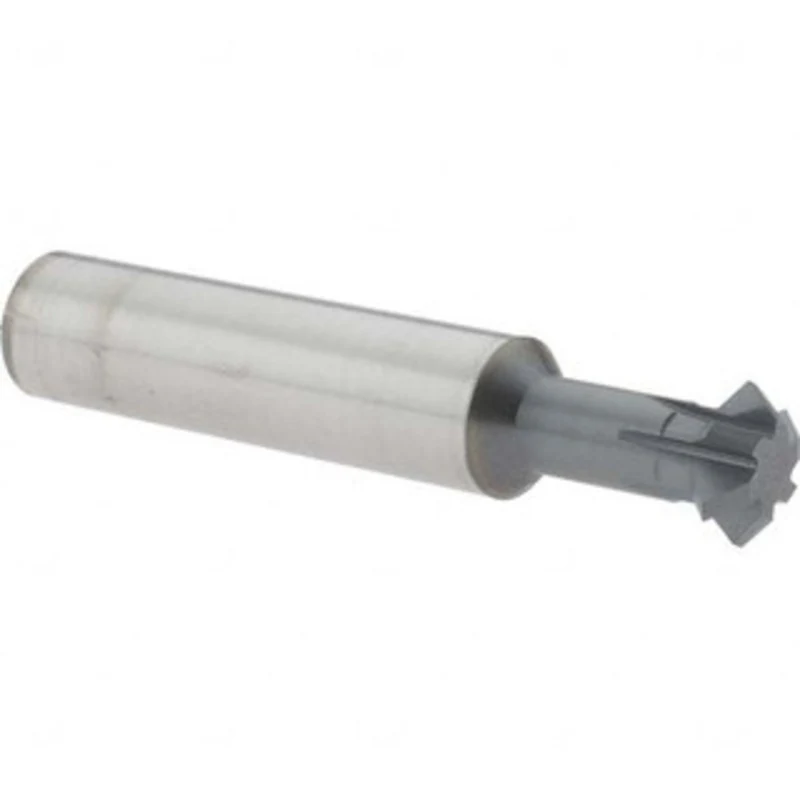 Accupro 5/8 5/8 Cut Diam, 0.25 Cut Width, 5/8 Shank, Solid Carbide Double-Angle Cutter AlTiN Finish, 6 Teeth, 3-1/2 O...